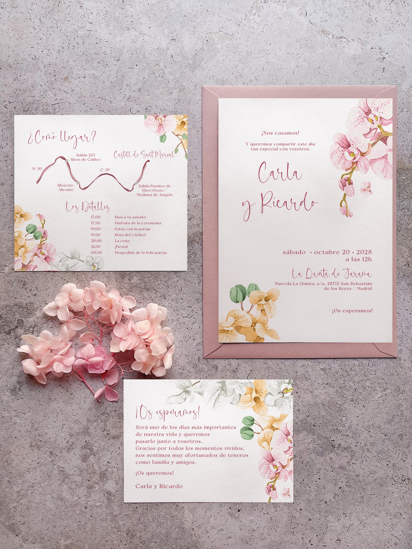 Invitación de Boda Orquídeas
