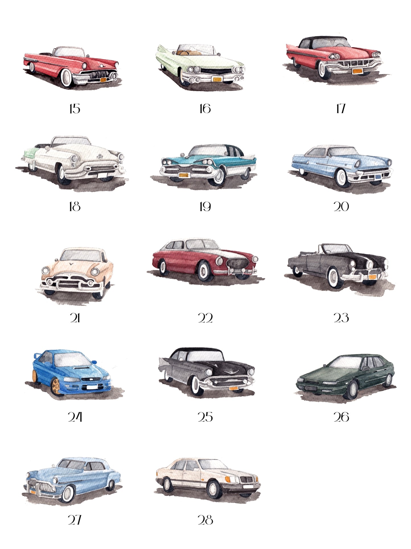 Seating Plan/Meseros Coches