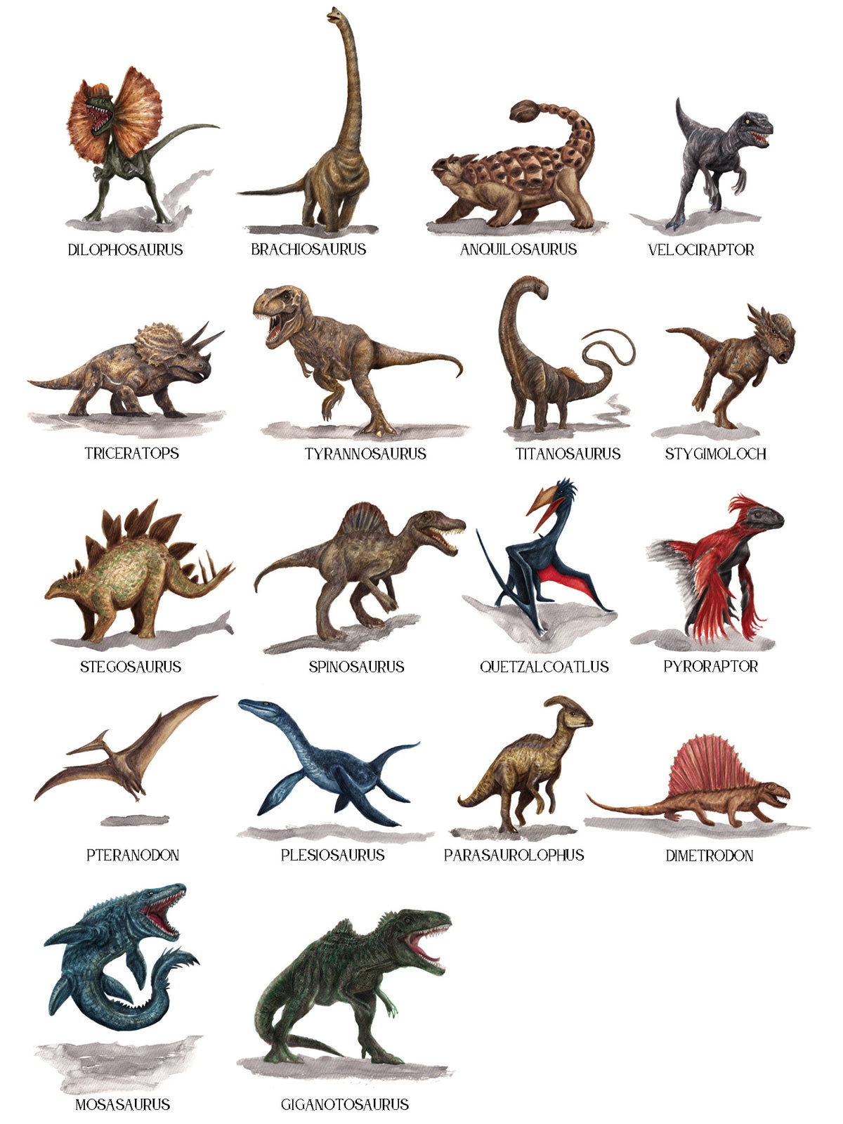 Seating Plan/Meseros Dinosaurios