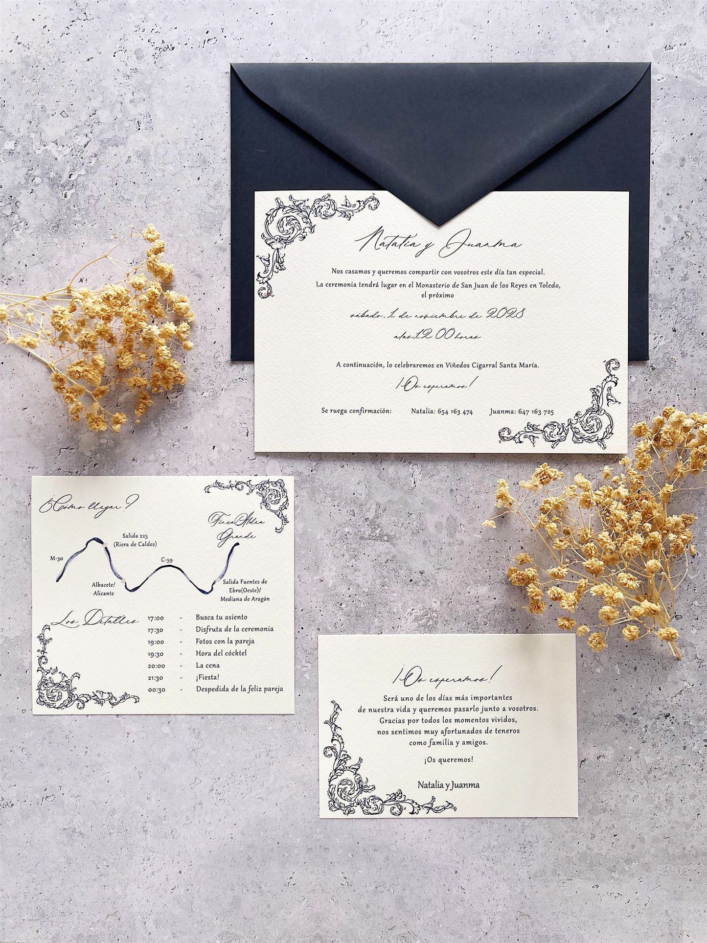 Invitación de Boda Estilo Barroco