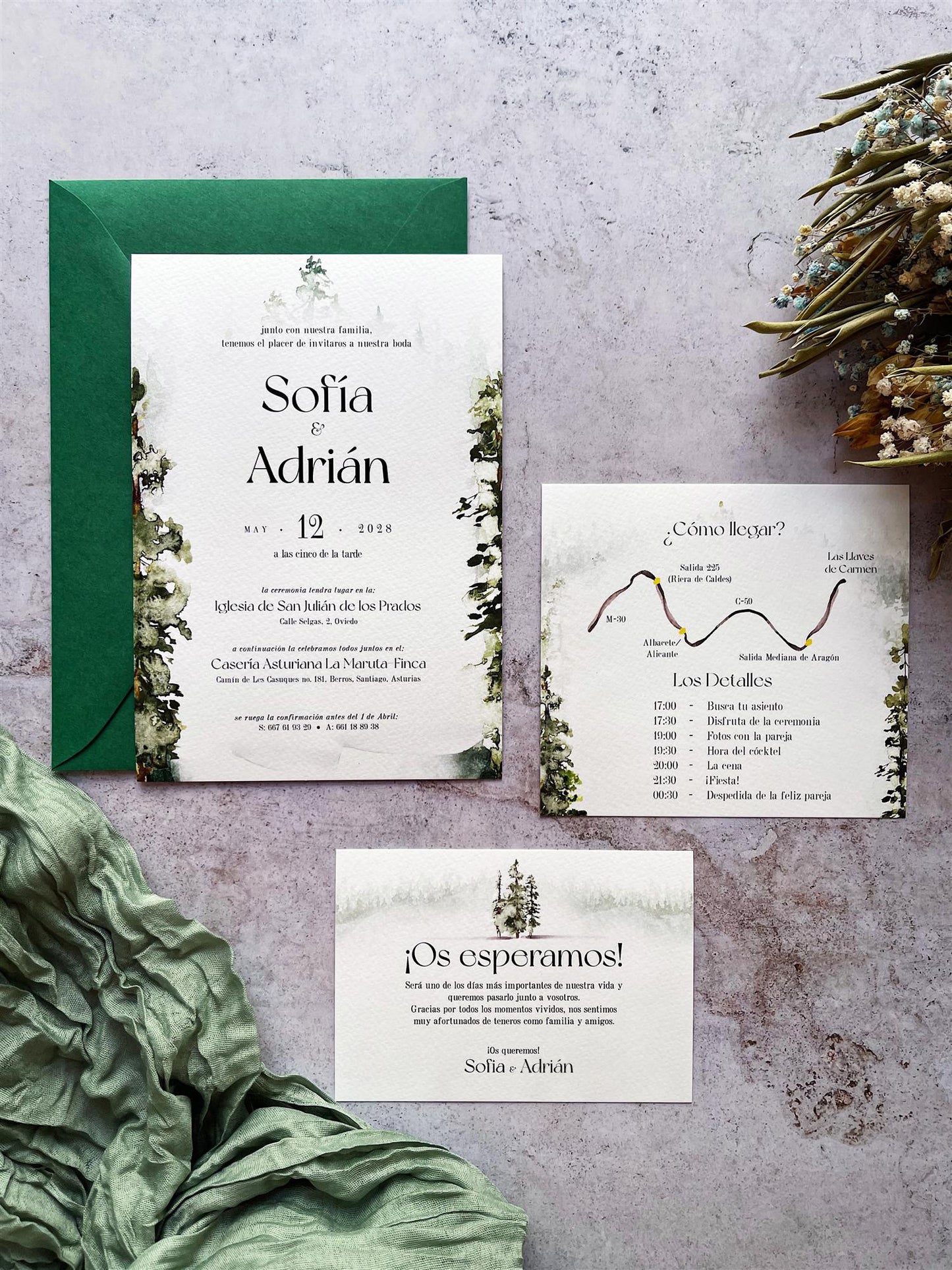 Invitación de Boda Foresta