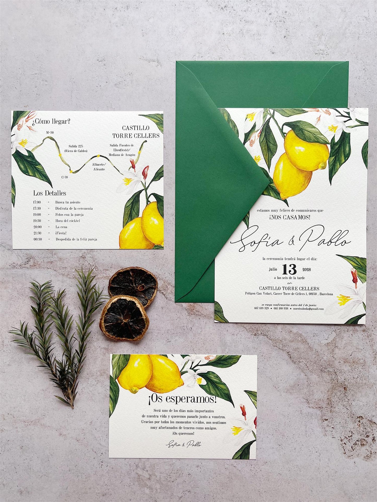 Invitación de Boda Limón