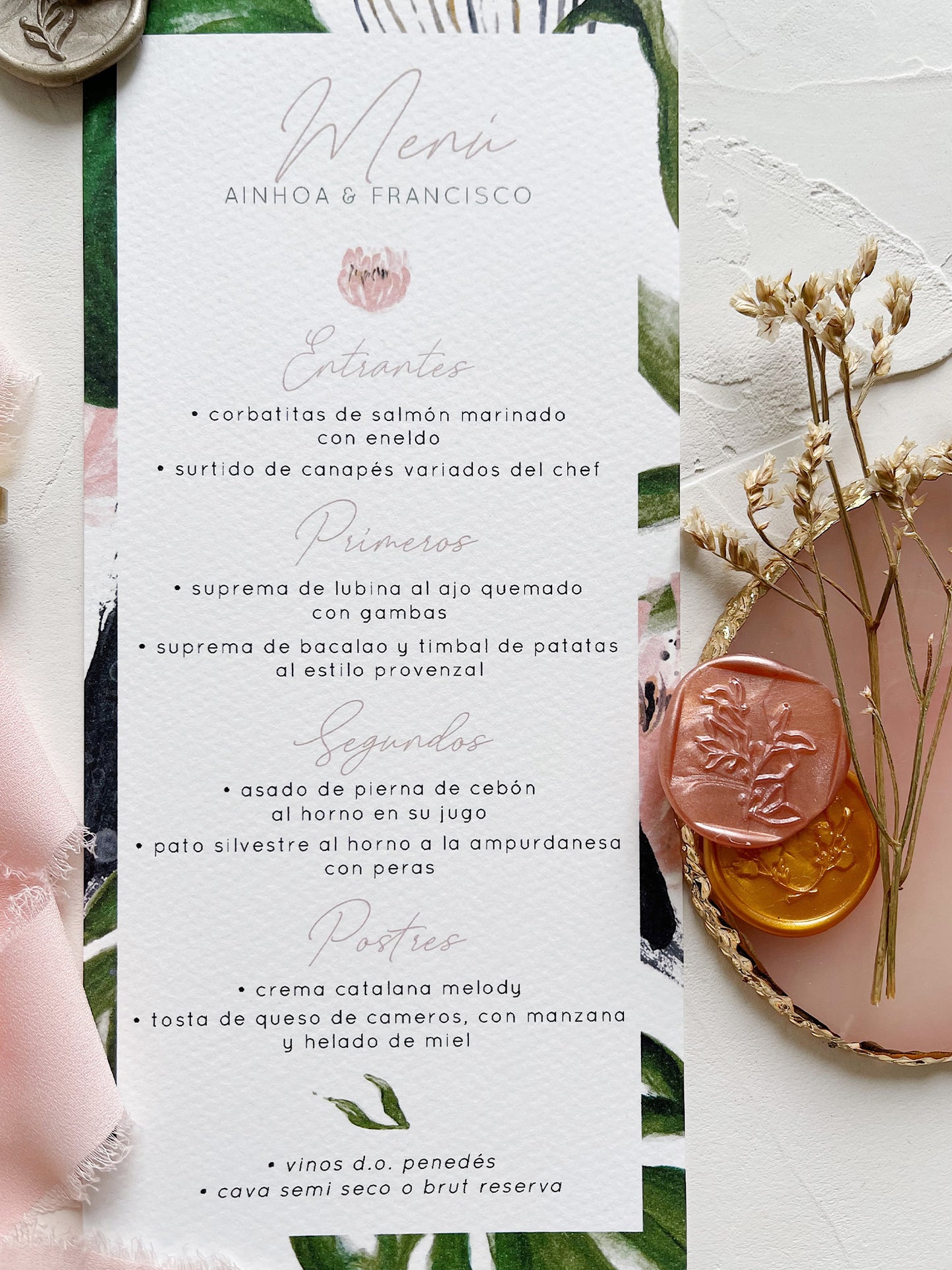 Menú de Boda Tropical