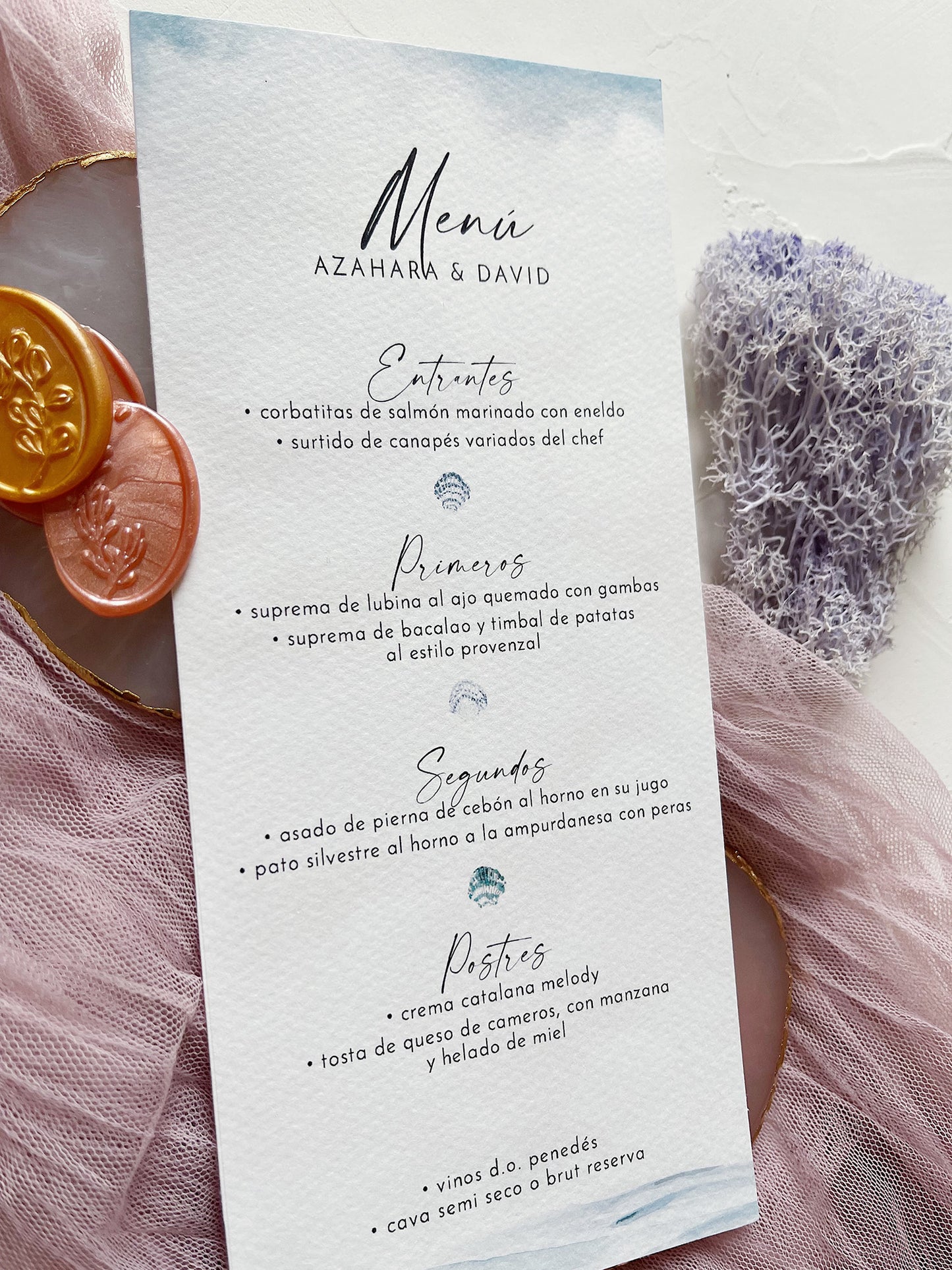 minuta de Boda estilo Marinero