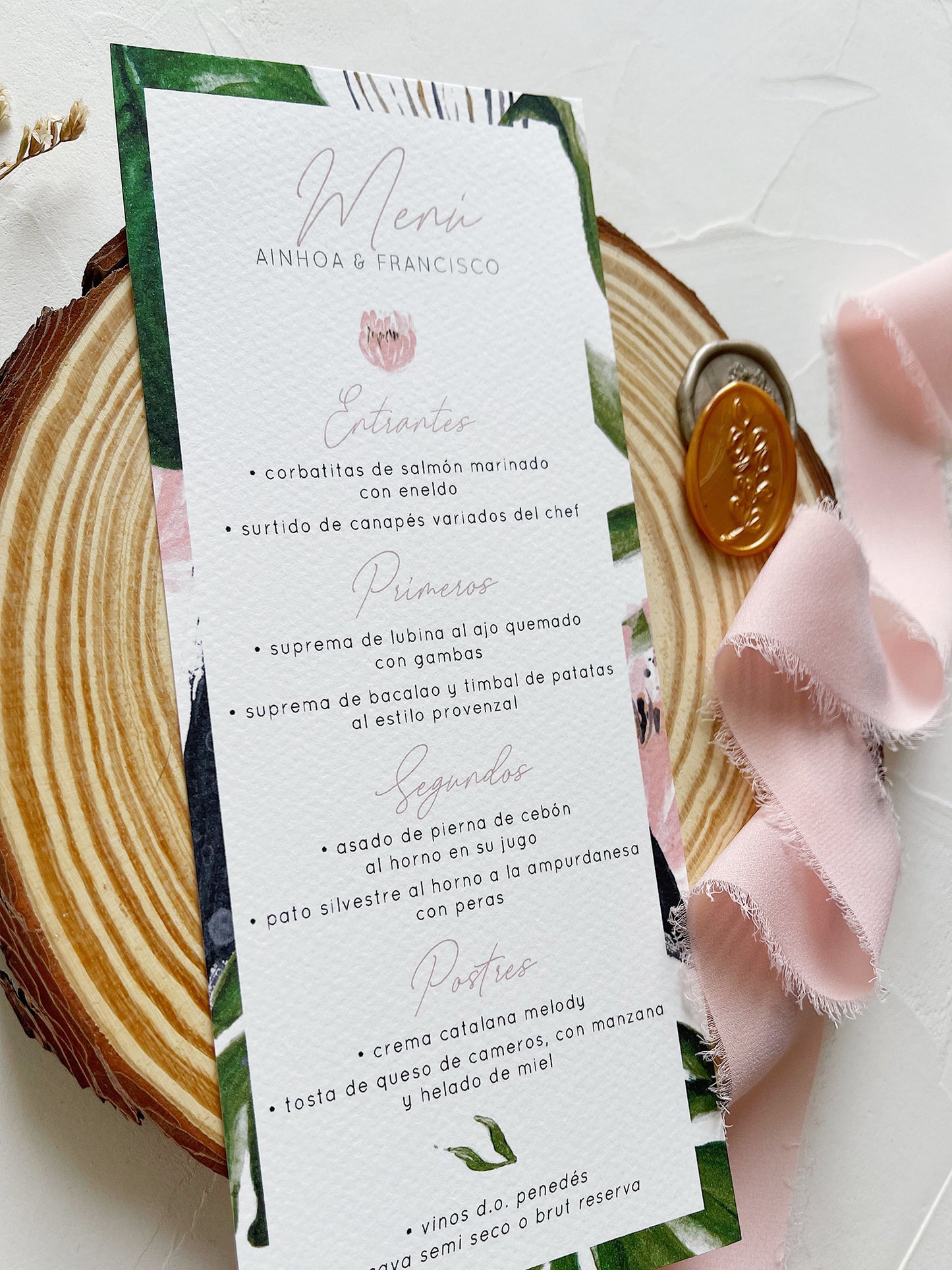 Menú de Boda Tropical
