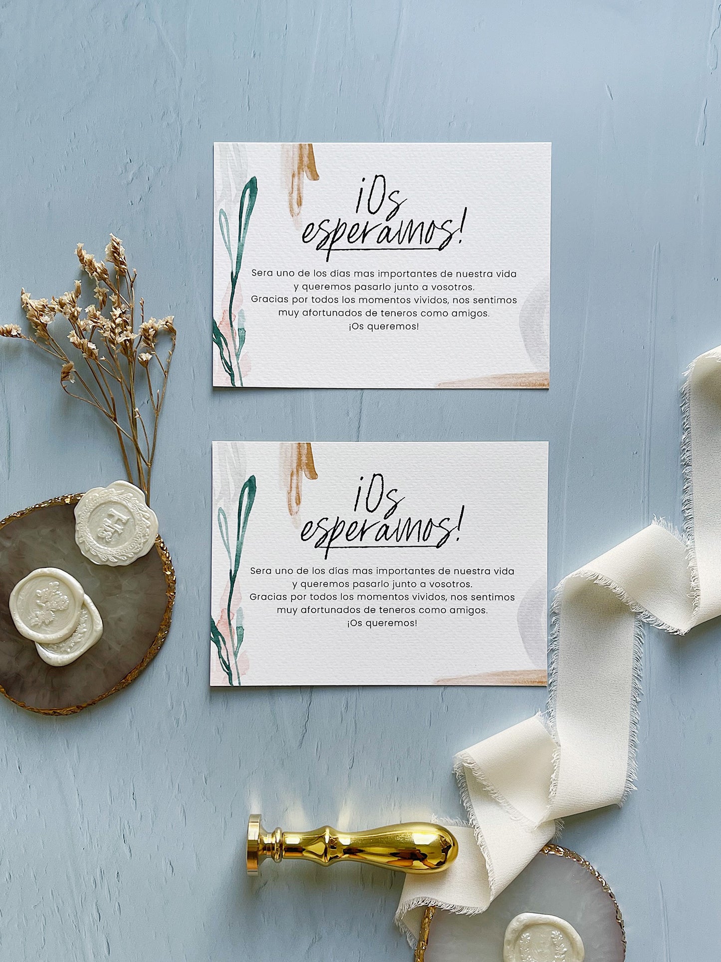 tarjeta de Boda color colores crema