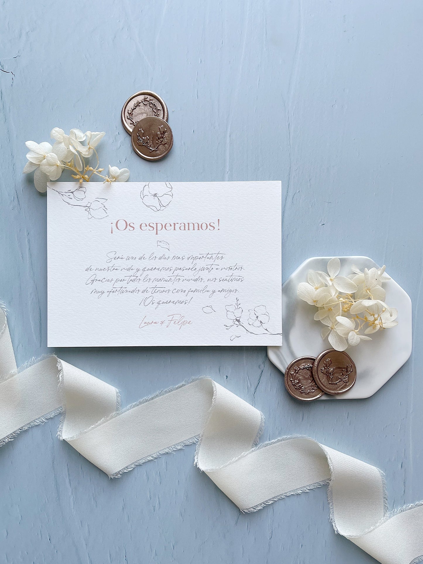 Invitación de Boda Flores Minimalista