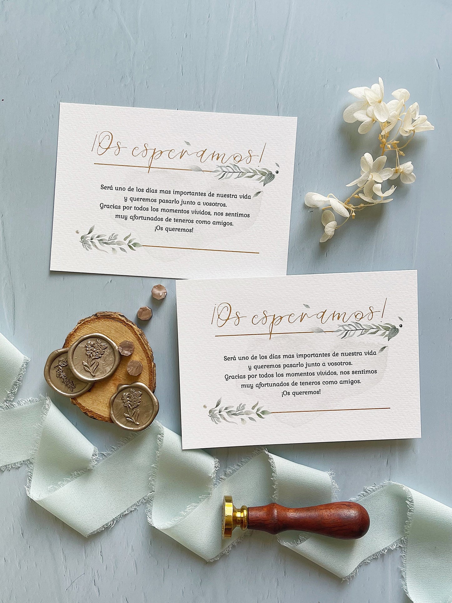 Invitación de Boda Flores Vintage