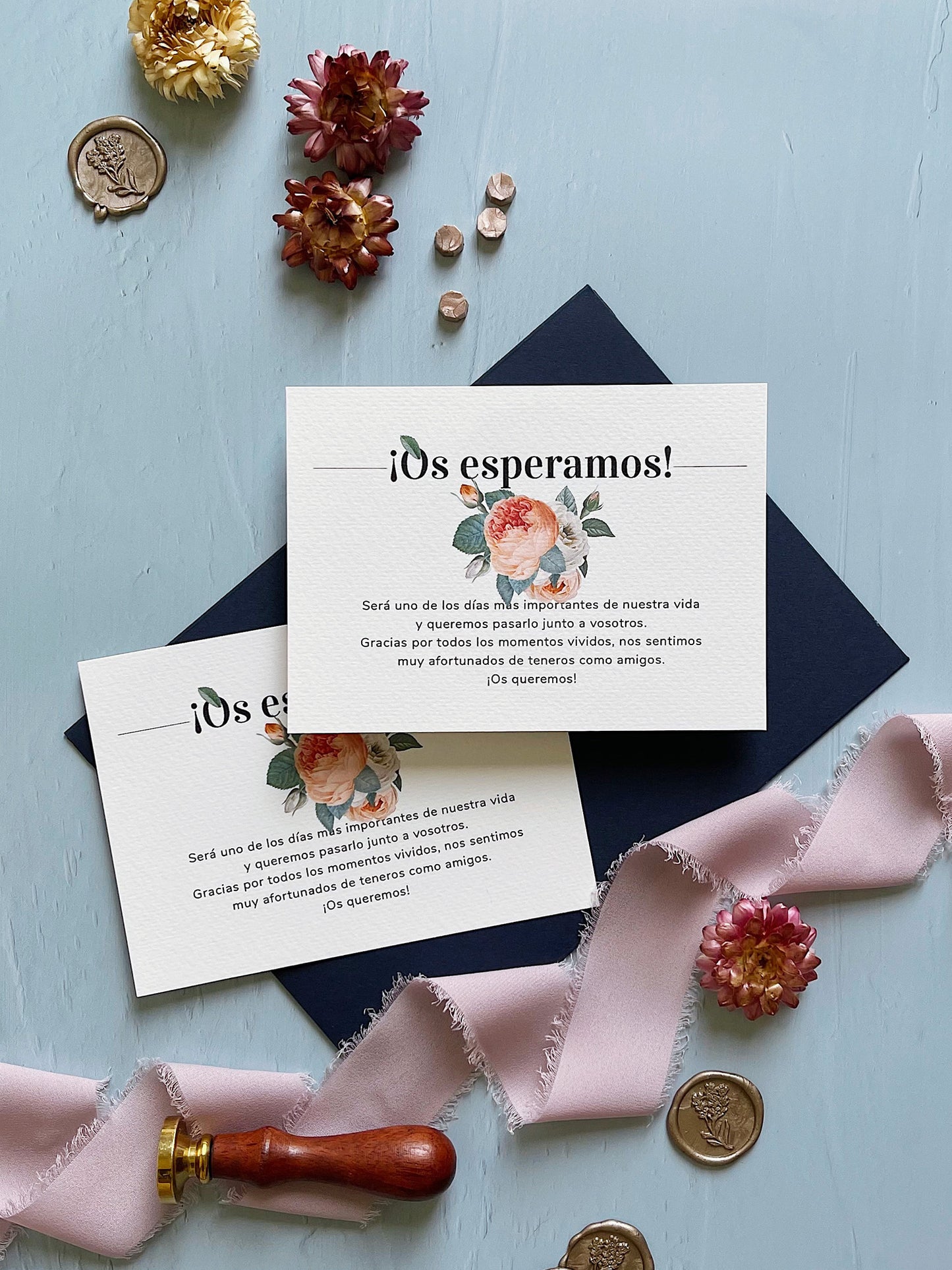 Invitación de Boda Rosas blancas