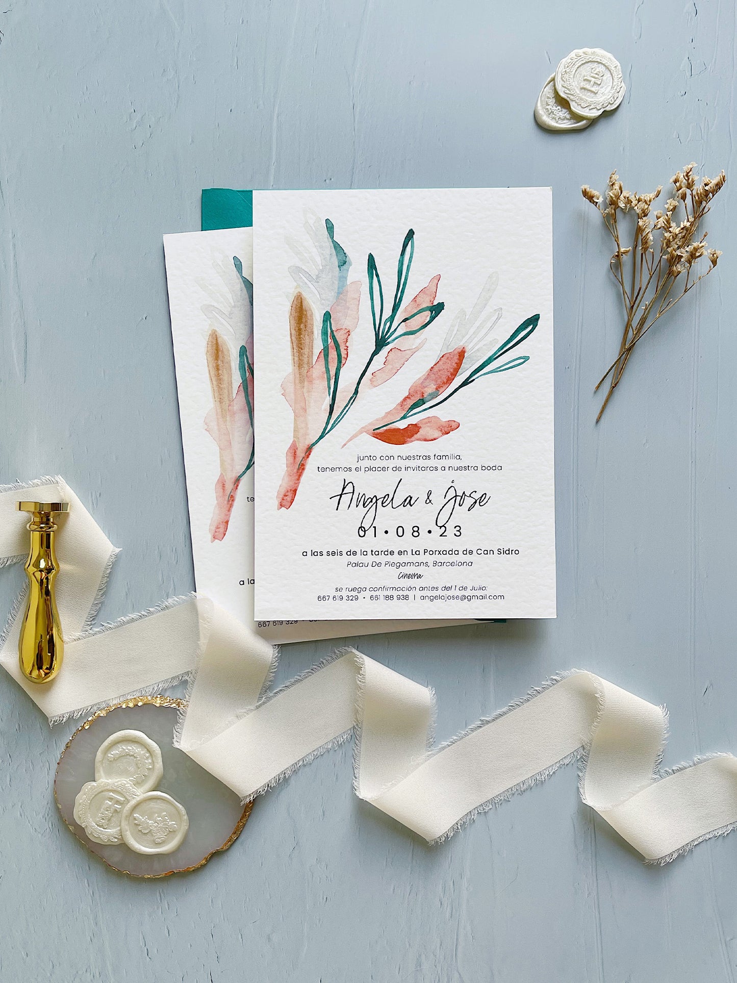 Invitación de Boda Colores Vivos