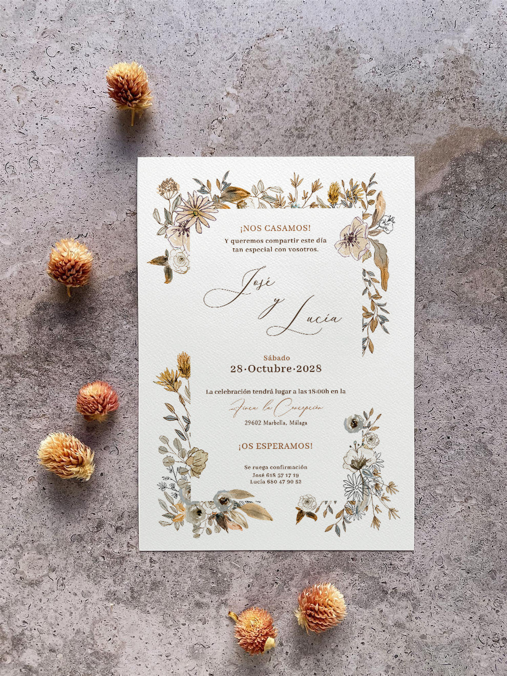 Invitación de Boda Otoñales