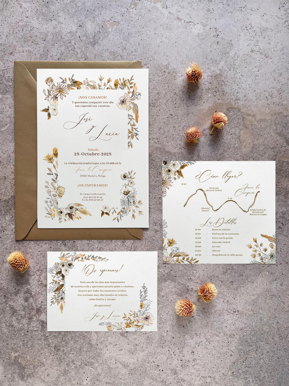Invitación de Boda Otoñales