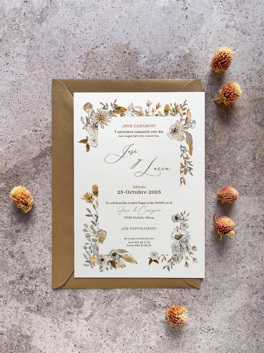Invitación de Boda Otoñales
