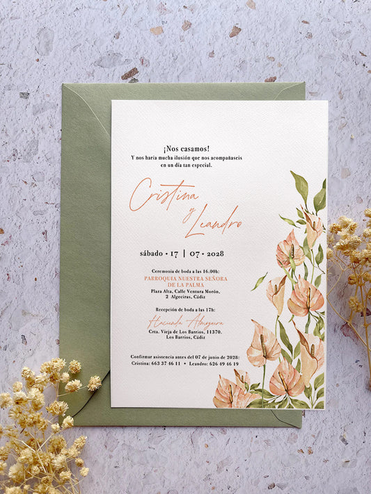 Invitación de Boda Cala