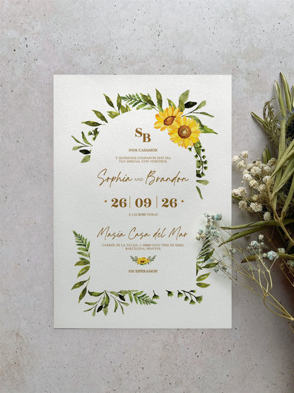 Invitación de Boda Girasol