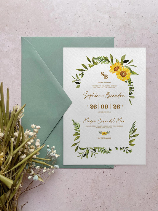 Invitación de Boda Girasol