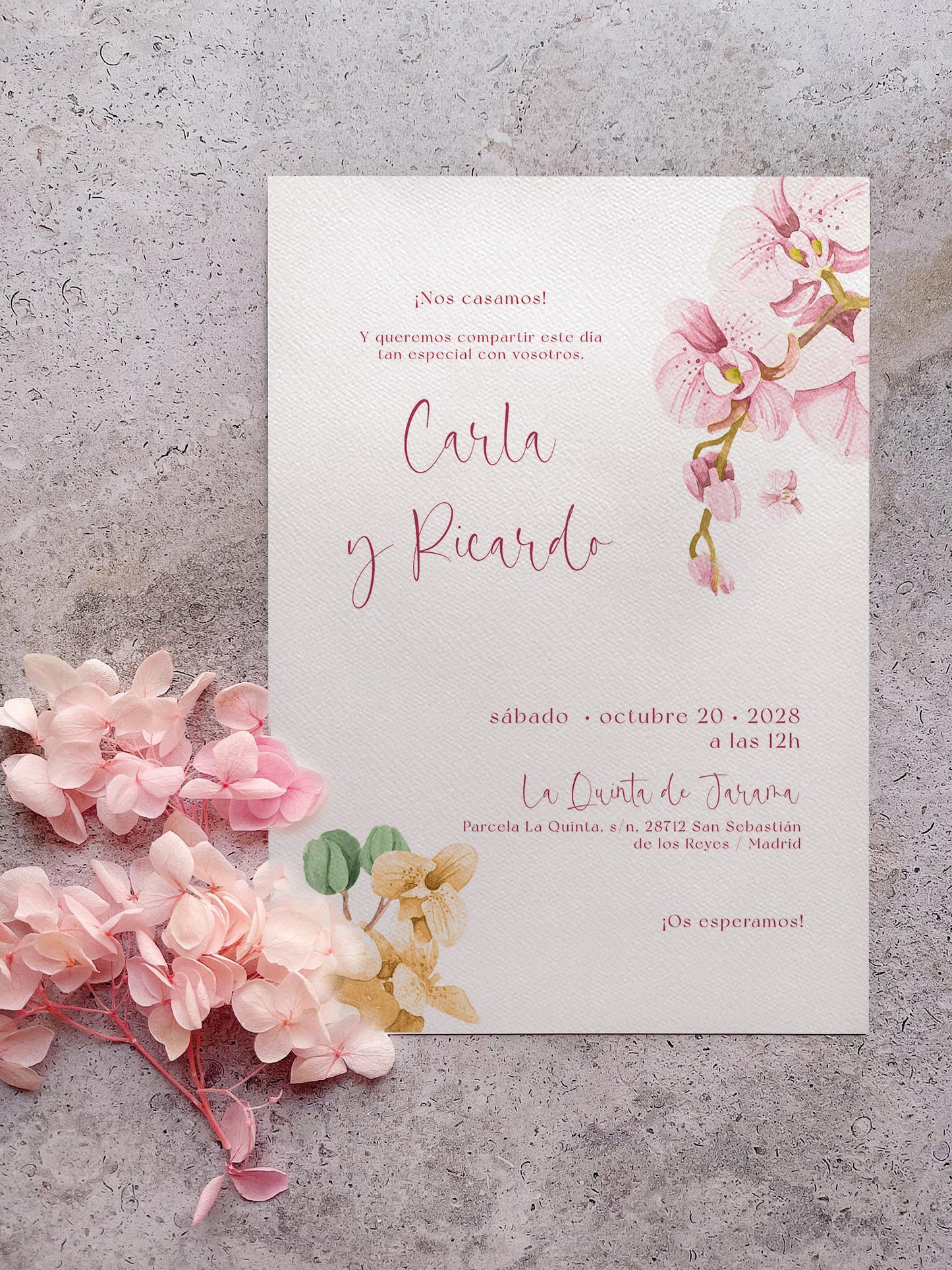 Invitación de Boda Orquídeas