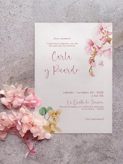 Invitación de Boda Orquídeas
