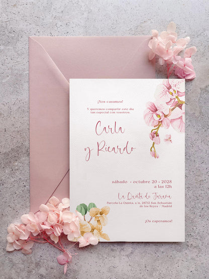 Invitación de Boda Orquídeas