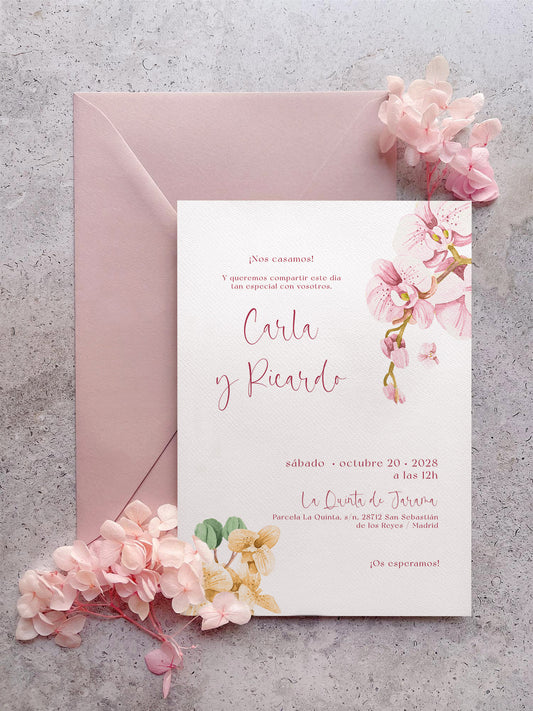 Invitación de Boda Orquídeas