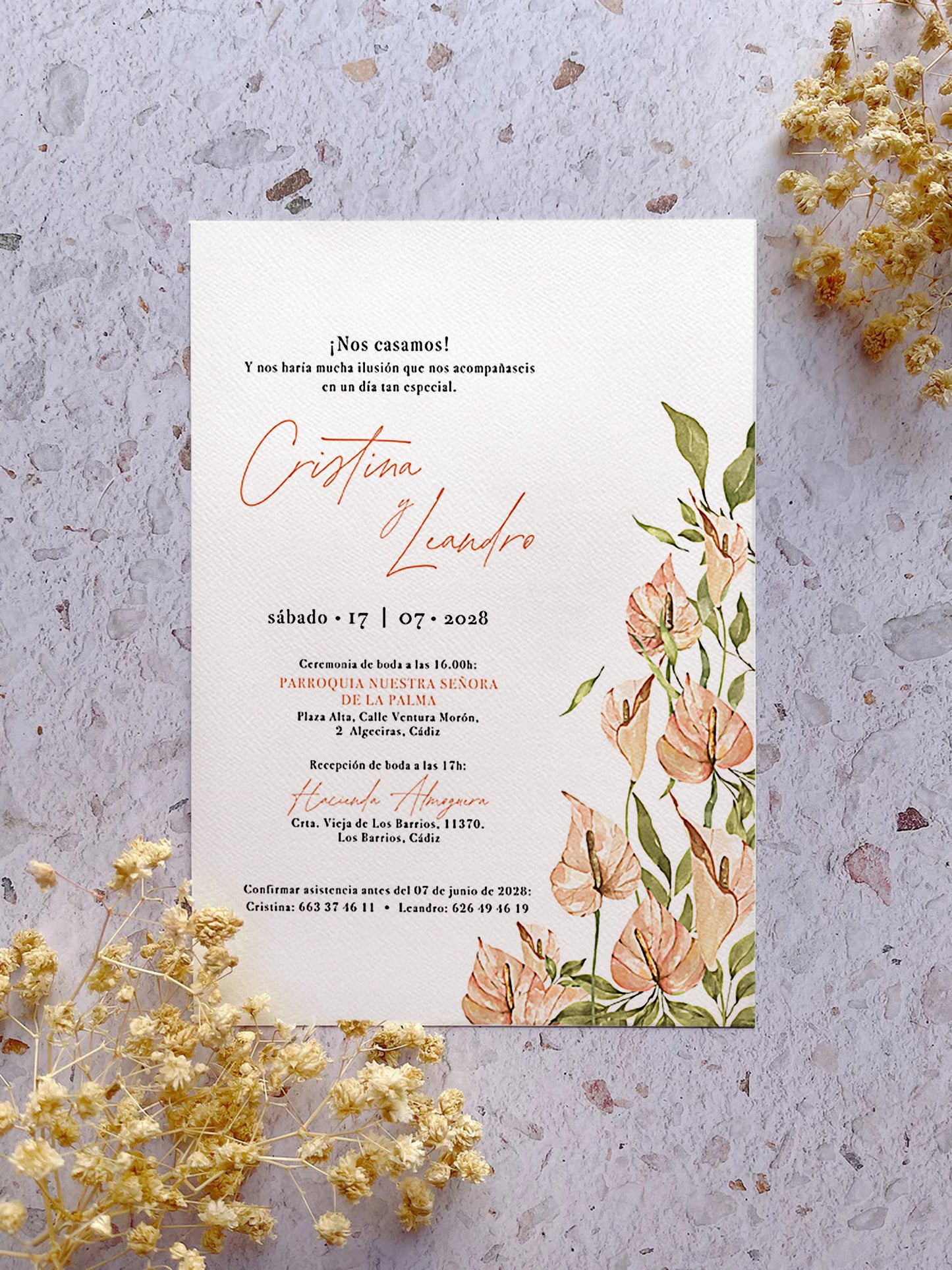 Invitación de Boda Cala