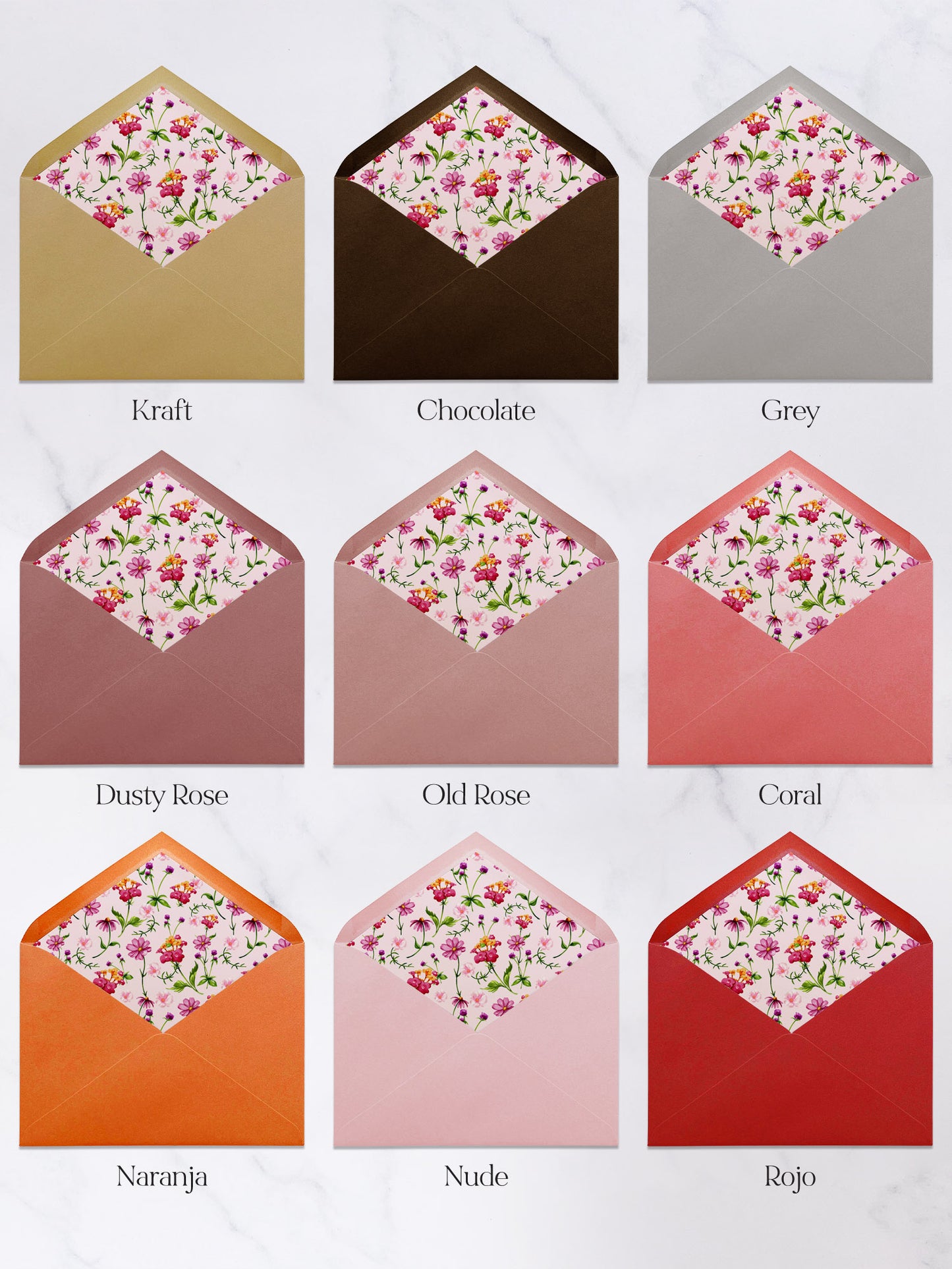Sobre Forrado Florales #20
