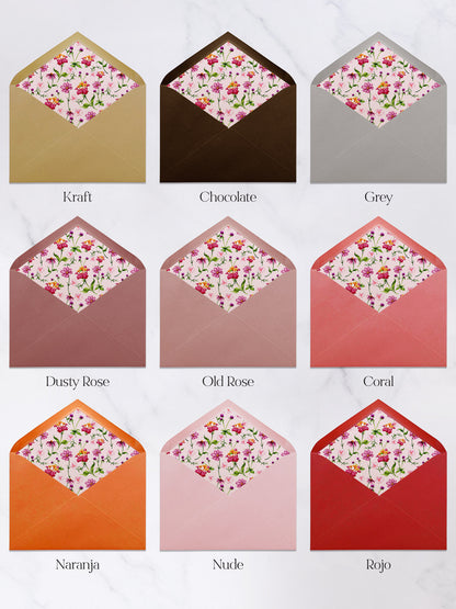 Sobre Forrado Florales #20