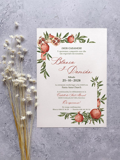 Invitación de Boda Granada