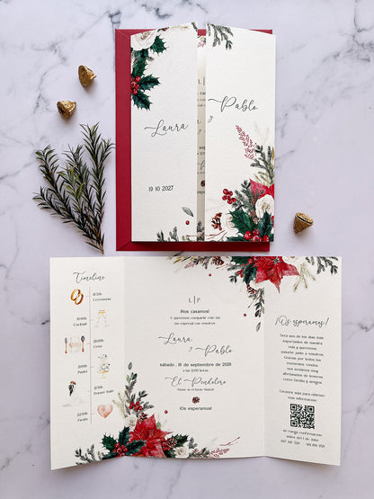 Invitación de Boda Navideña