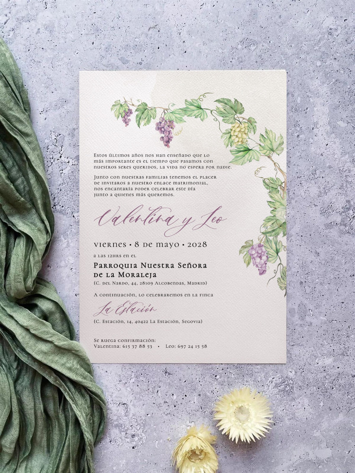 Invitación de Boda Parra