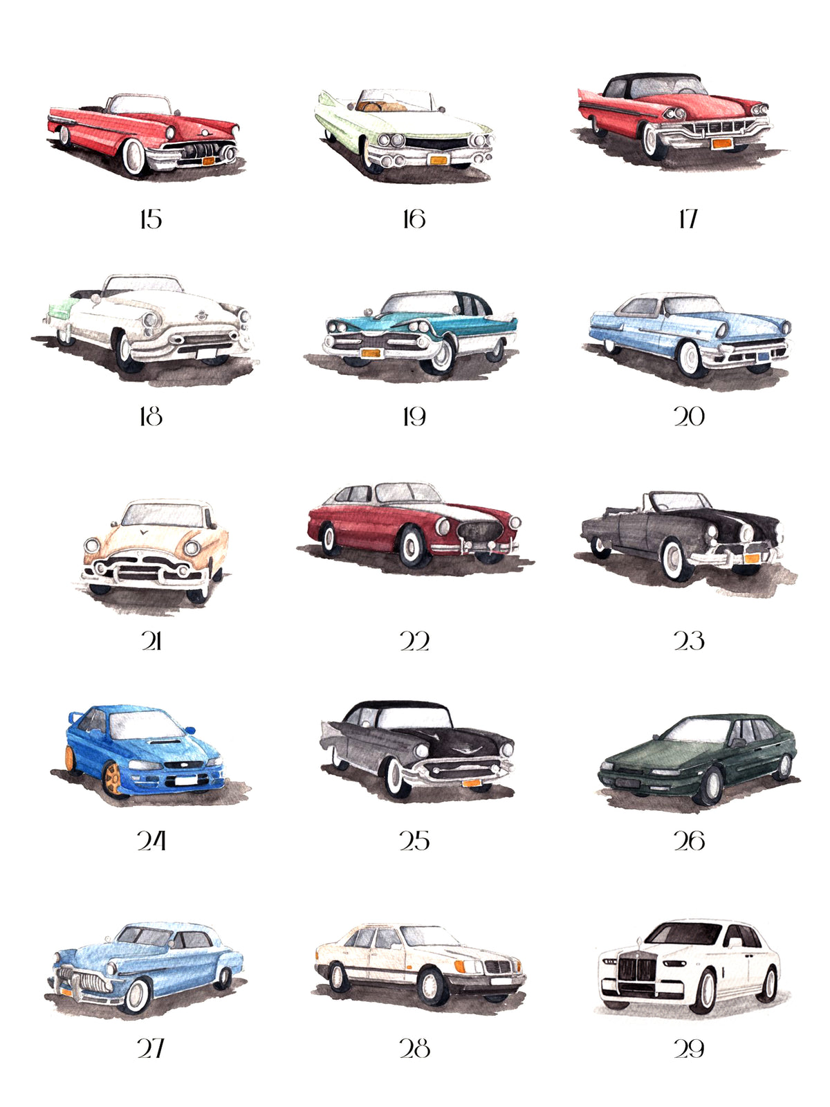 Seating Plan/Meseros Coches
