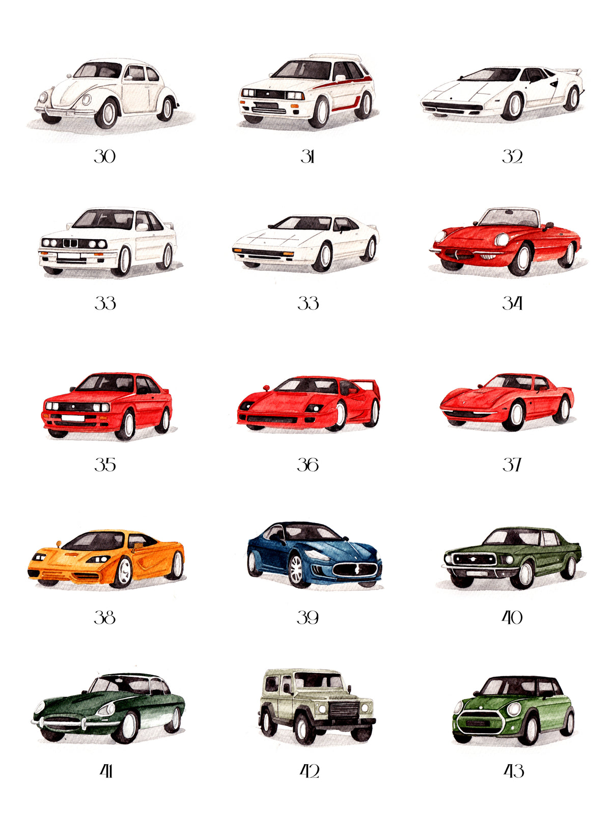 Seating Plan/Meseros Coches