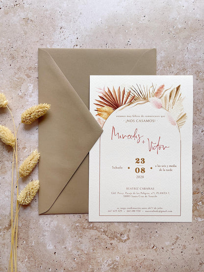Invitación de Boda Bohemia