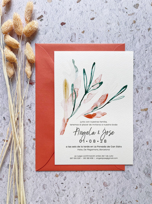 Invitación de Boda Colores Vivos