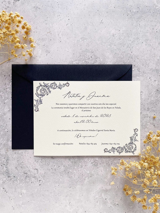 Invitación de Boda Estilo Barroco