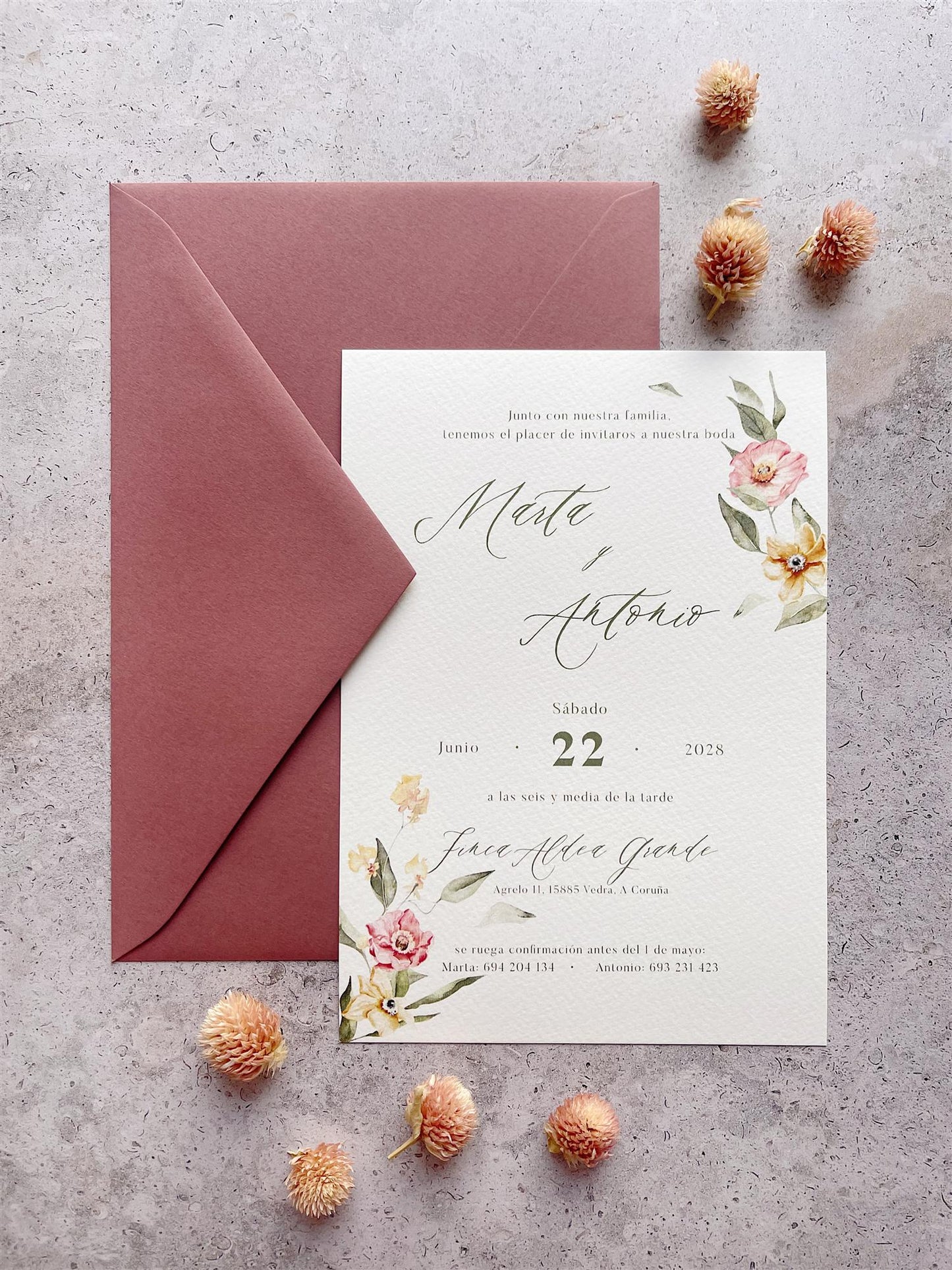 Invitación de Boda Florales