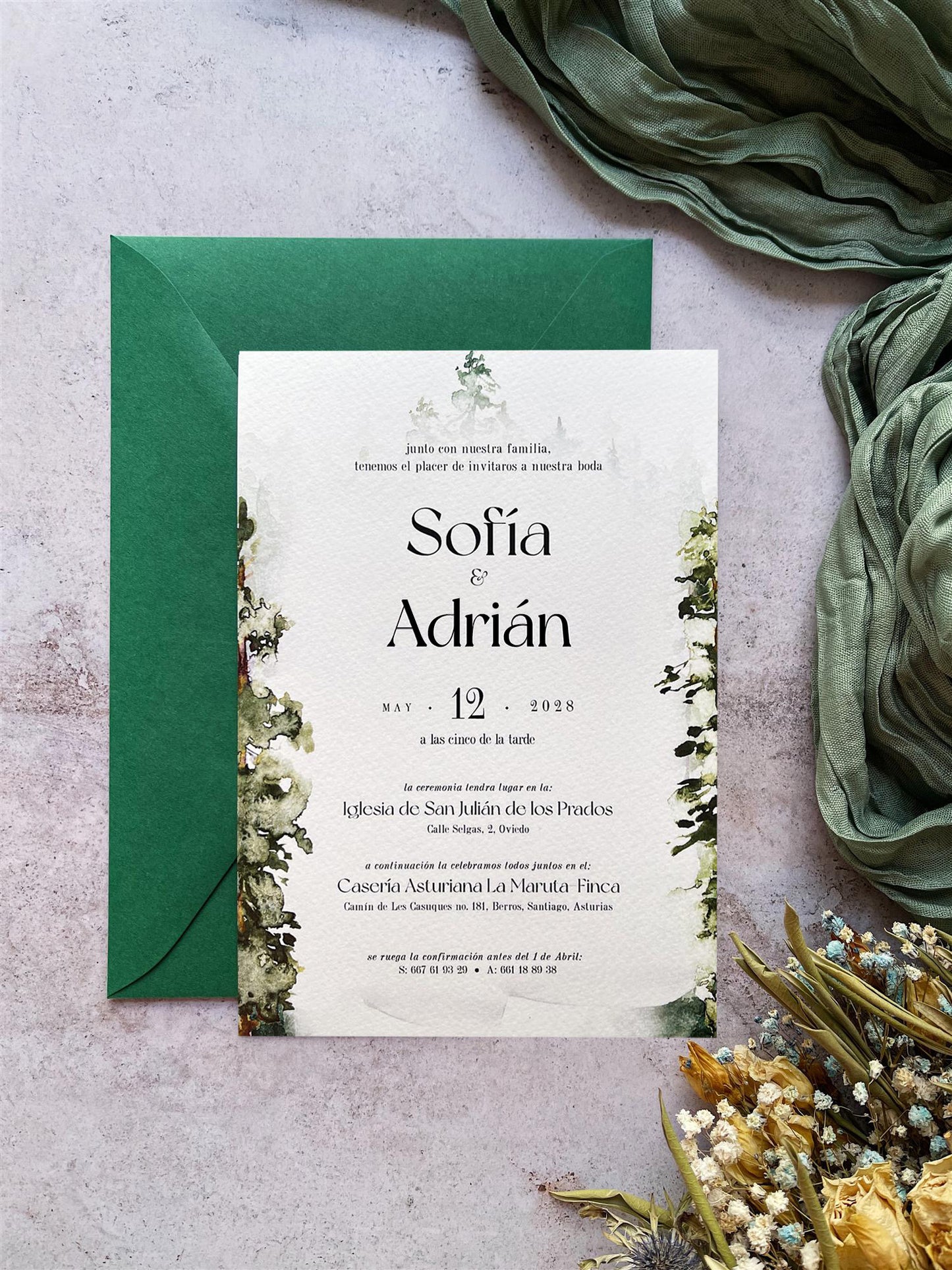 Invitación de Boda Foresta