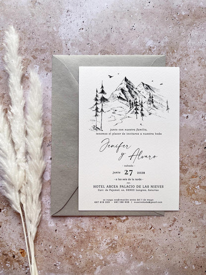 Invitación de Boda Montaña