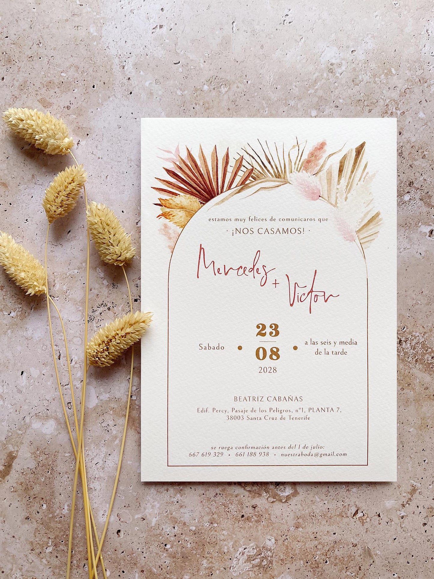 Invitación de Boda Bohemia