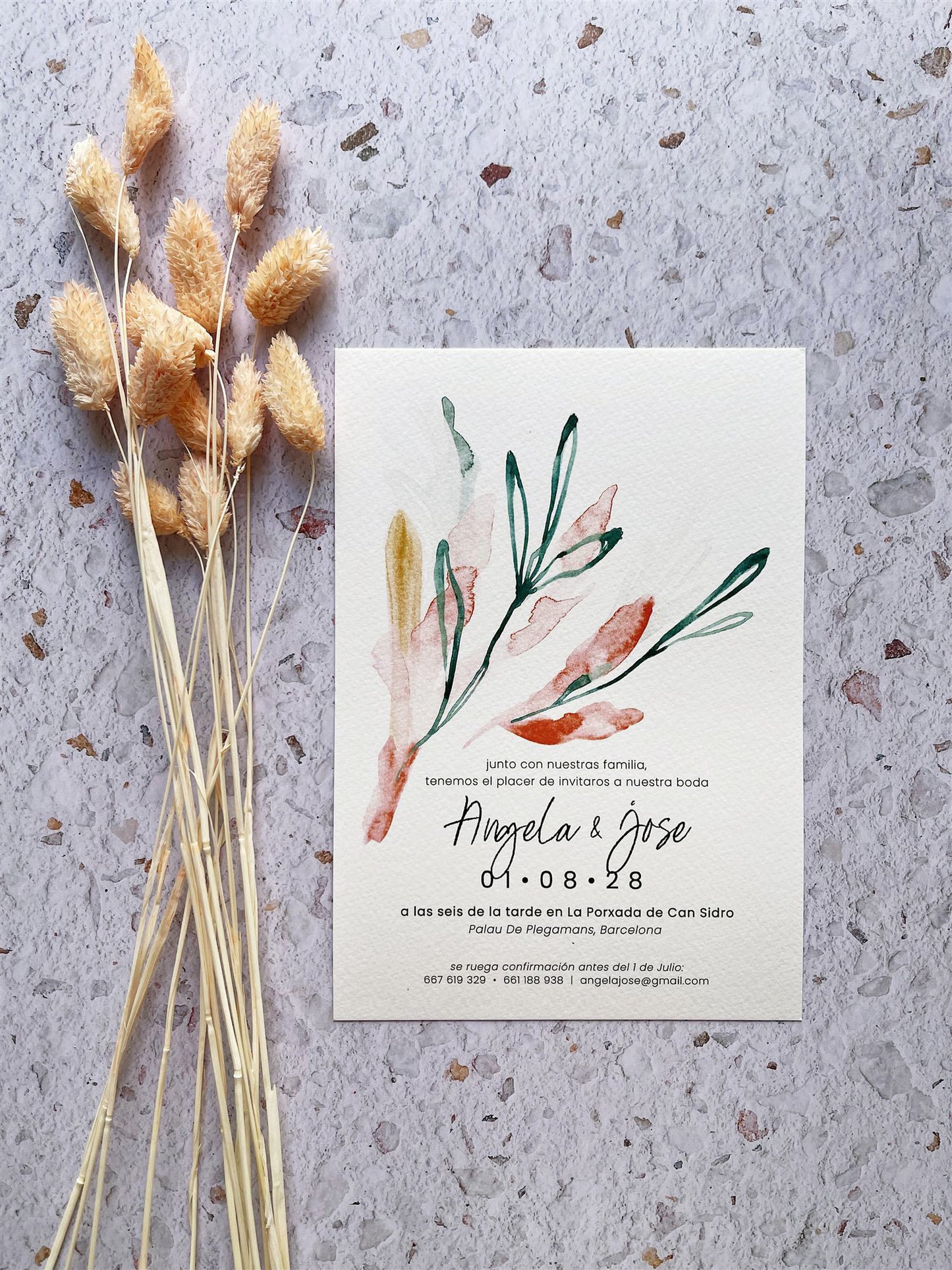 Invitación de Boda Colores Vivos