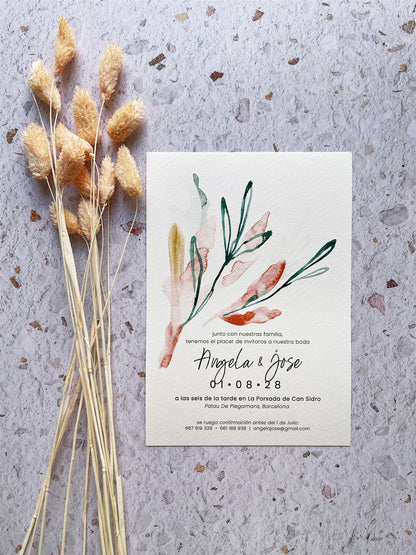 Invitación de Boda Colores Vivos