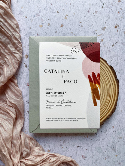 Invitación de Boda Abstracta