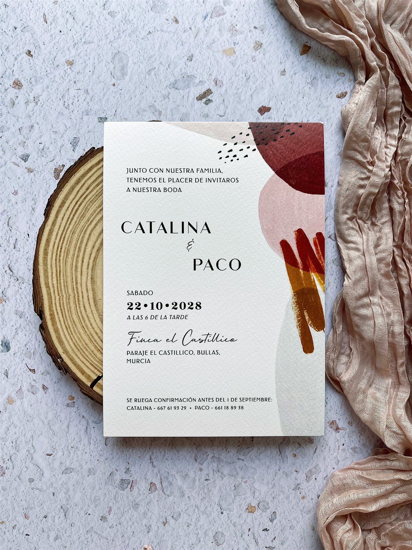 Invitación de Boda Abstracta