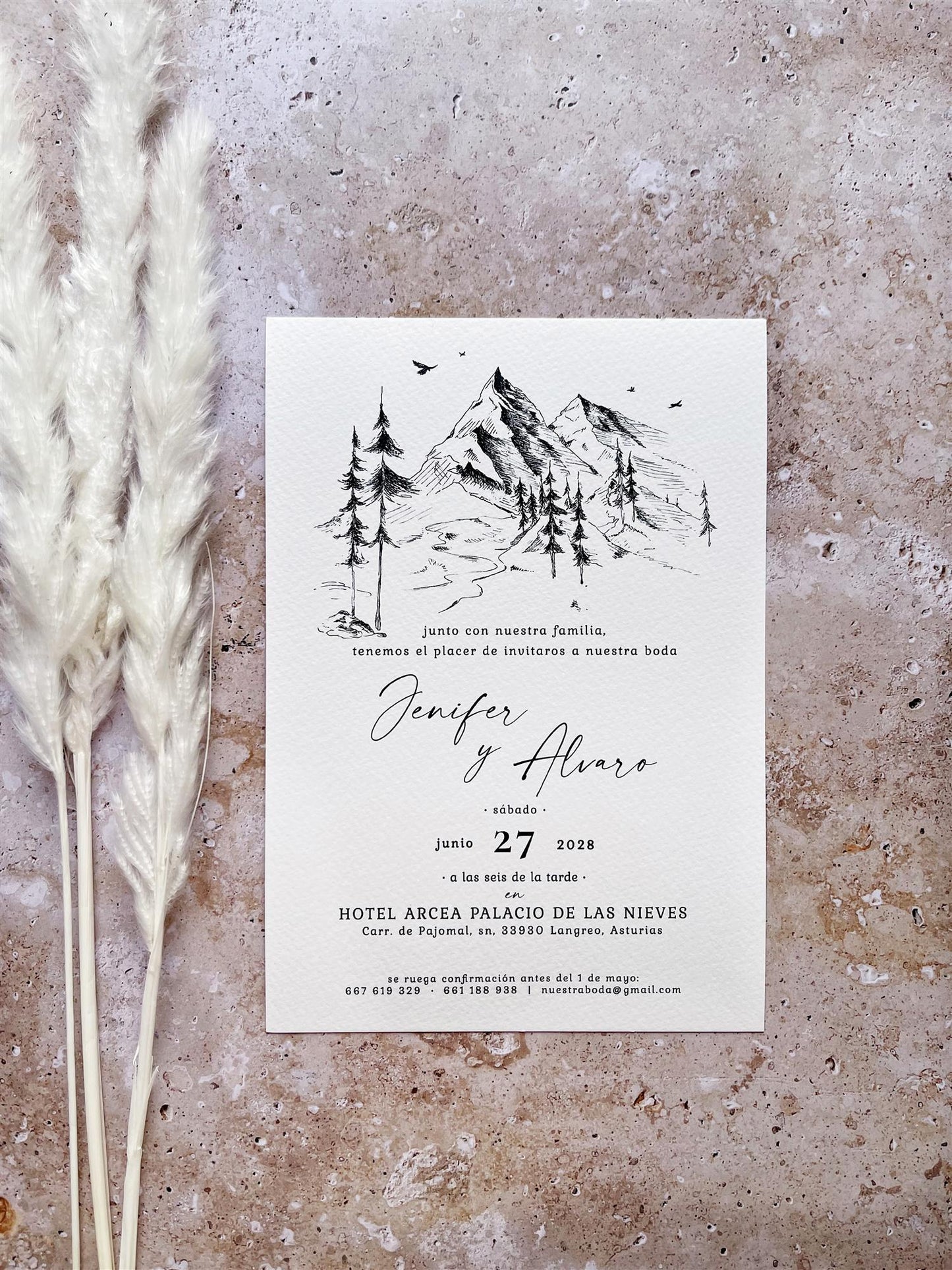 Invitación de Boda Montaña