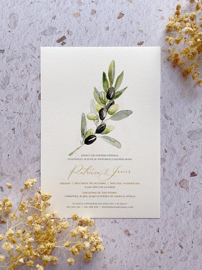 Invitación de Boda Olivo