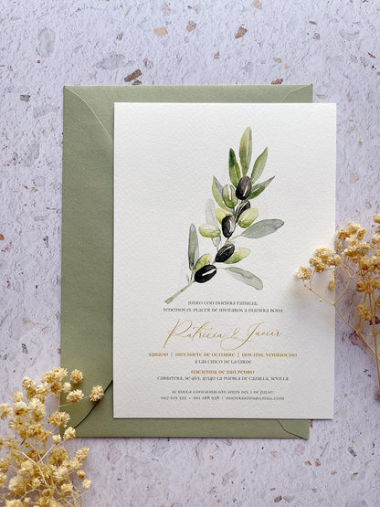 Invitación de Boda Olivo