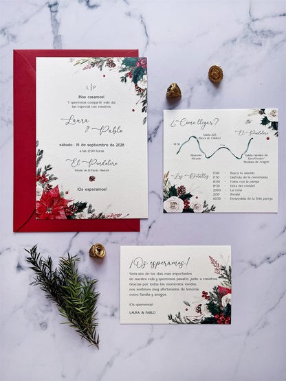 Invitación de Boda Navideña