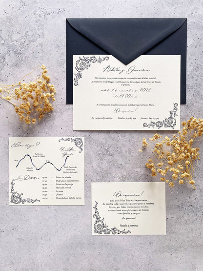 Invitación de Boda Estilo Barroco