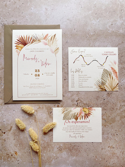 Invitación de Boda Bohemia