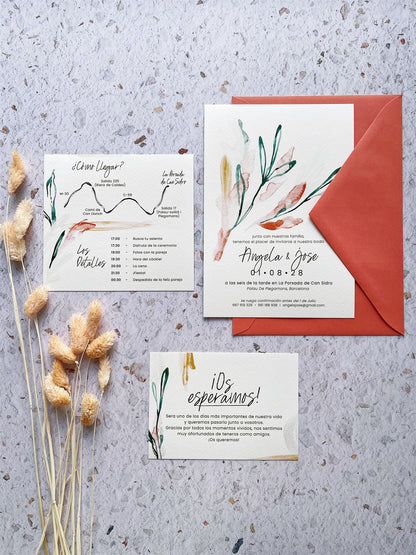 Invitación de Boda Colores Vivos